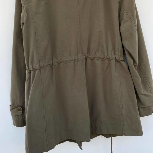 Loft Army Green Drawstring Utility Jacket womens size L - Picture 7 of 10